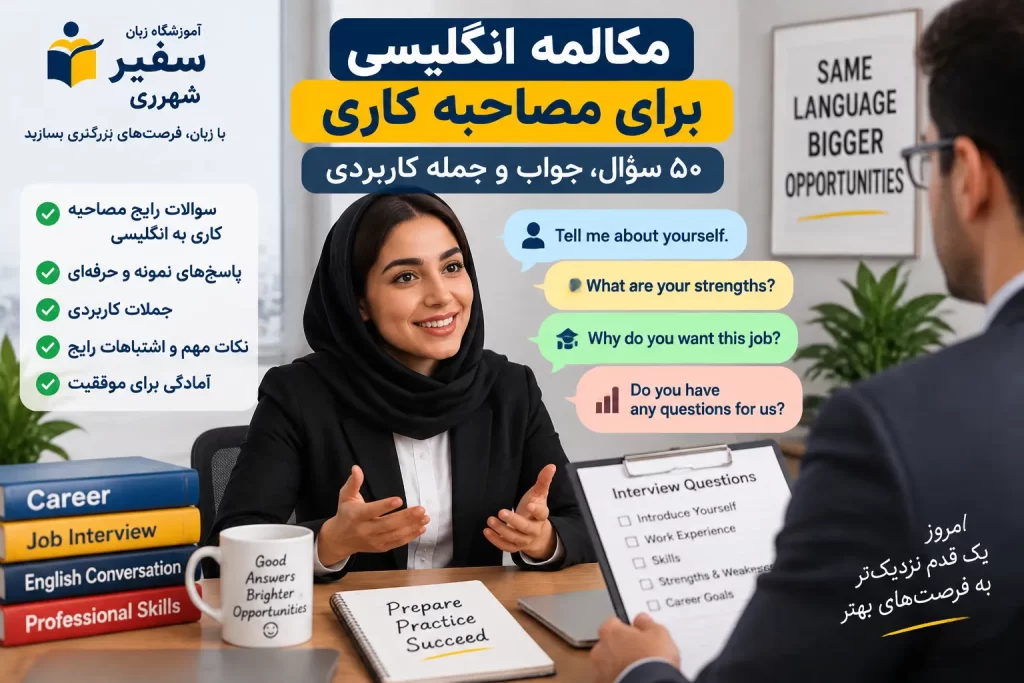 مکالمه انگلیسی برای مصاحبه کاری با سوال و جواب